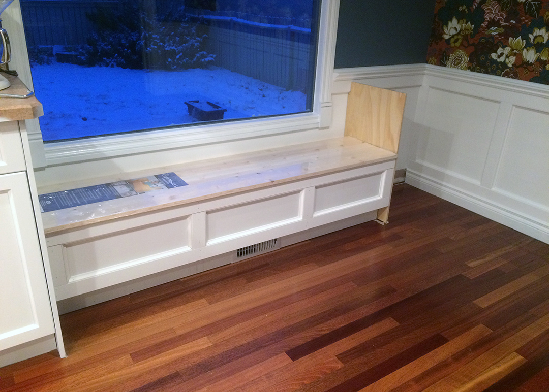 DIY window bench with storage tutorial