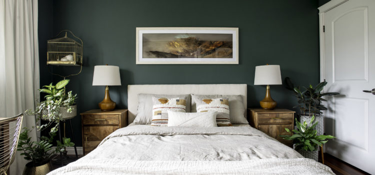 MOODY GREEN BEDROOM